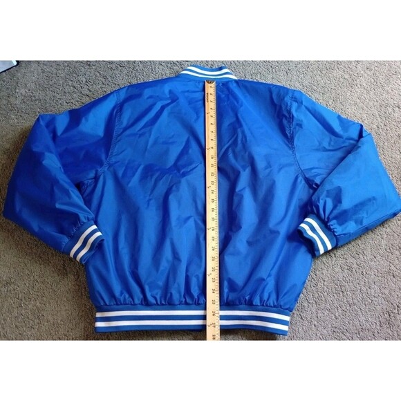 Vintage Mississippi State Bulldogs Bomber Jacket Blue Sz L Holloway Baseball - Picture 4 of 4